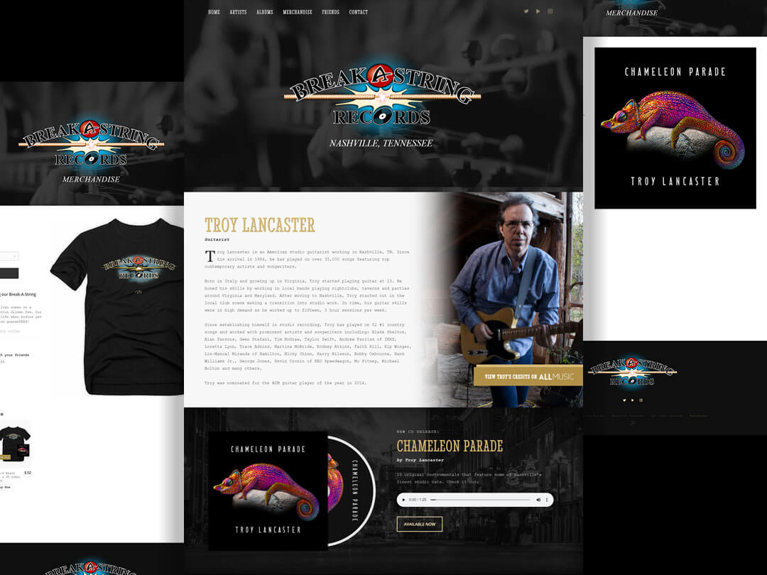 web design breakastringrecords nashville tn