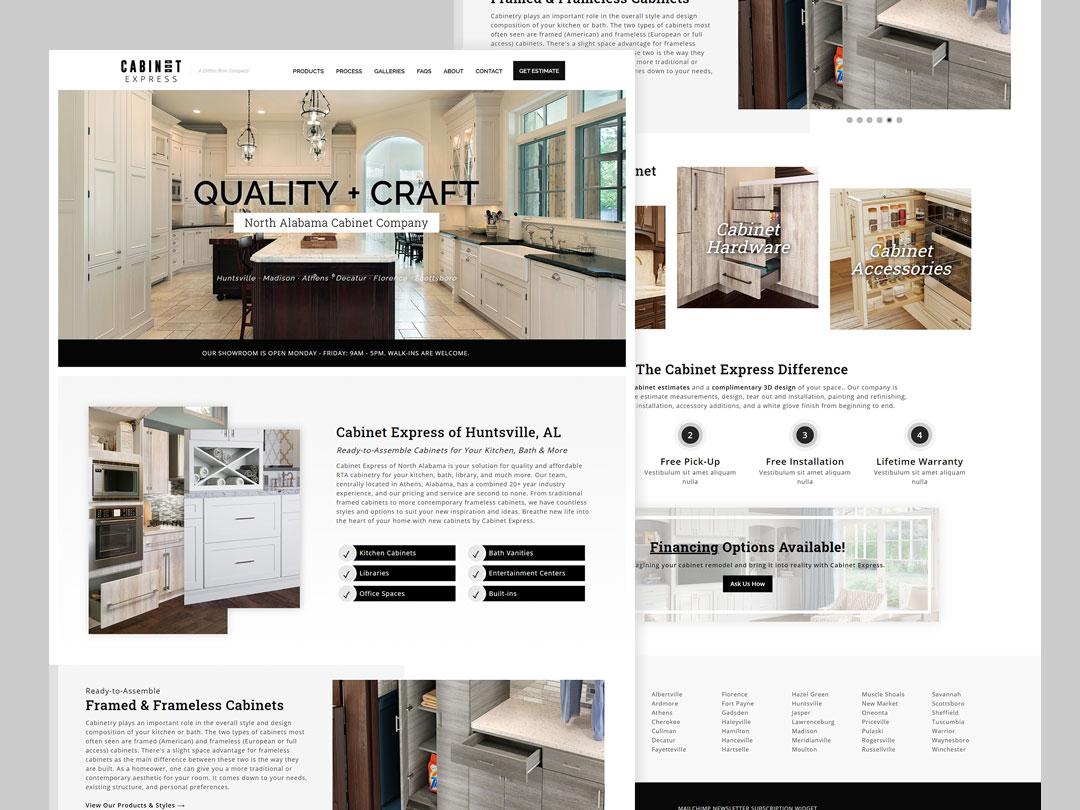 web design cabinetexpress