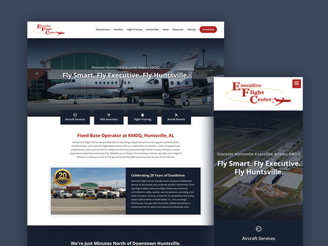 web design executiveflightcenter