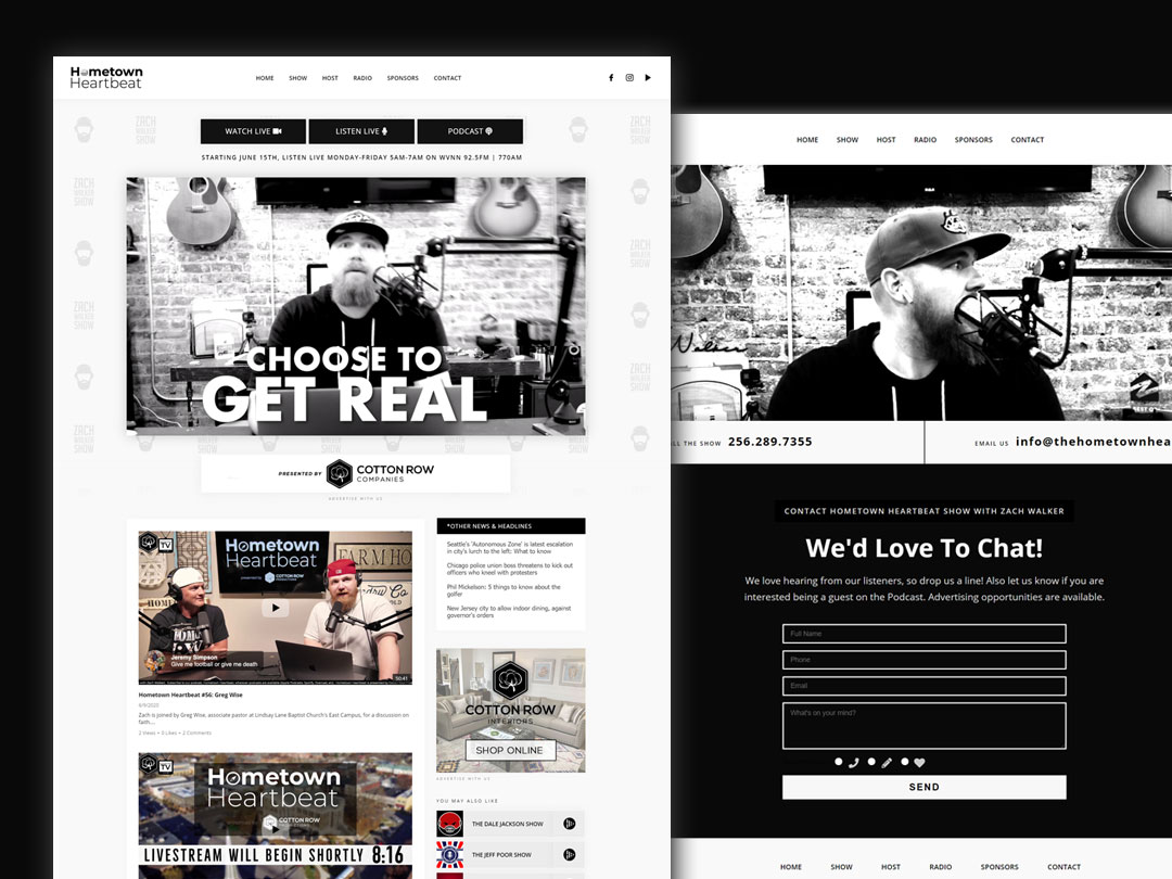 web design hometownhearbeatshow